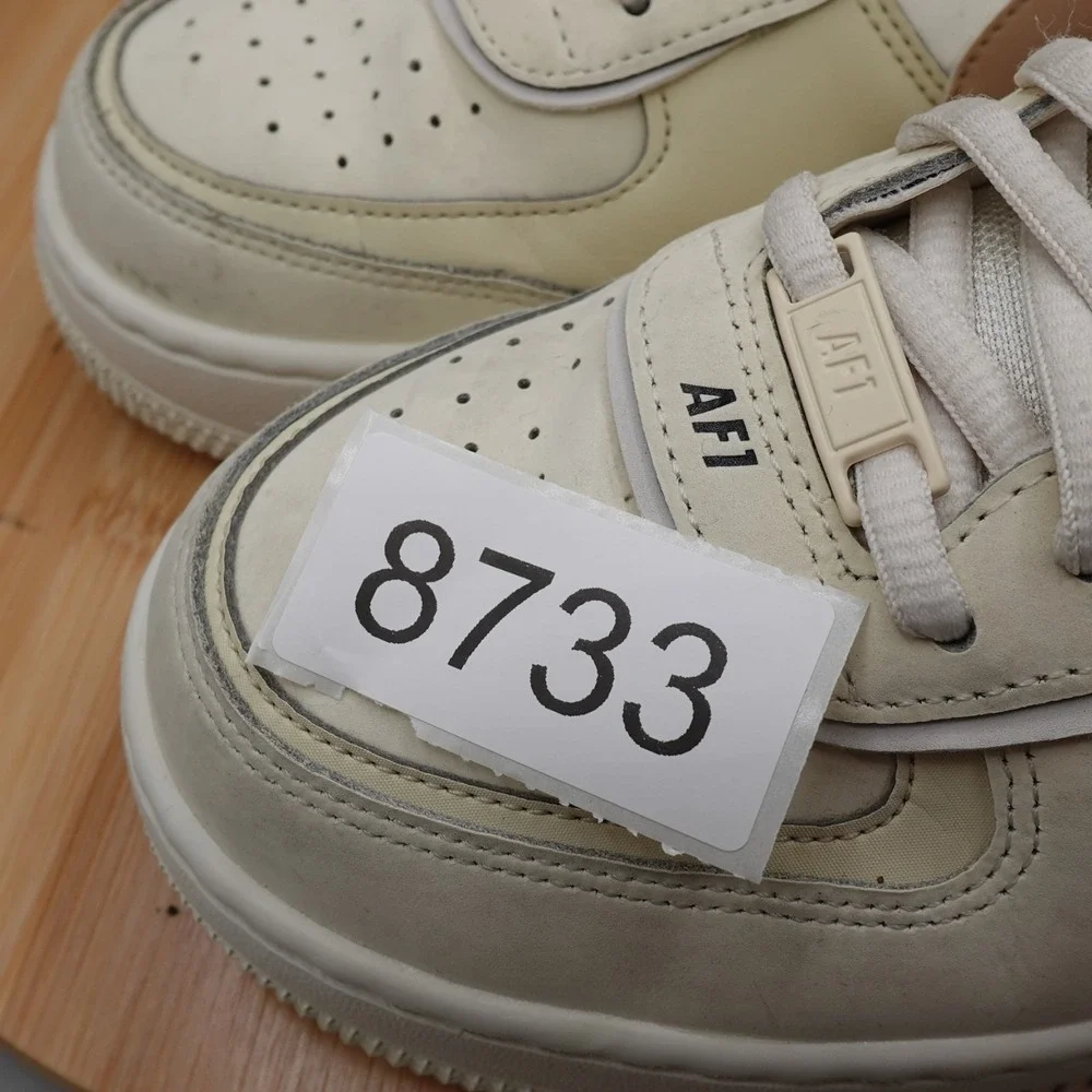 Nike Womens 9 Air Force‎ 1 Shadow Sail Hemp Fossil Light Bone CI0919-116 Flaws